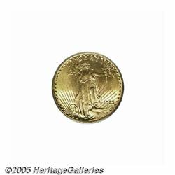 1913 $20 MS63 PCGS. Rich green-golden color with 