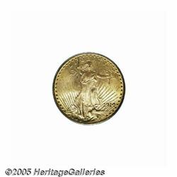 1914-D $20 MS65 PCGS. Deeply lustrous beneath a m