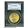 Image 3 : 1914-D $20 MS65 PCGS. Deeply lustrous beneath a m
