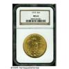 Image 1 : 1915 $20 MS62 NGC. Bright yellow-gold surfaces re
