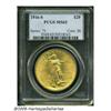 Image 3 : 1916-S $20 MS65 PCGS. The satiny surfaces of this