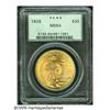 Image 1 : 1928 $20 MS64 PCGS. Rich peach and lime hues endo