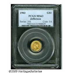 1903 G$1 Louisiana Purchase/Jefferson MS63 PCGS. 