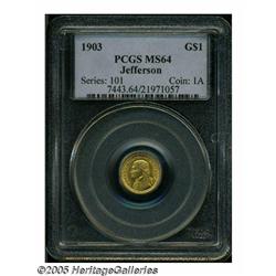 1903 G$1 Louisiana Purchase/Jefferson MS64 PCGS. 