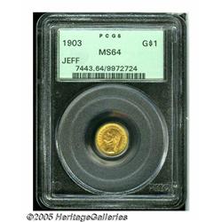 1903 G$1 Louisiana Purchase/Jefferson MS64 PCGS. 