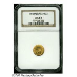 1903 G$1 Louisiana Purchase/McKinley MS62 NGC. A 
