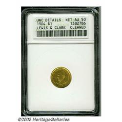 1904 G$1 Lewis and Clark--Cleaned--ANACS. Unc Det