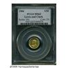 Image 1 : 1904 G$1 Lewis and Clark MS62 PCGS. Flashy greeni