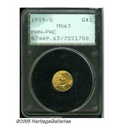 1915-S G$1 Panama-Pacific Gold Dollar MS63 PCGS. 