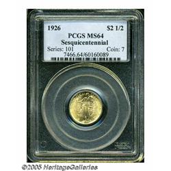 1926 $2 1/2 Sesquicentennial MS64 PCGS. This gorg