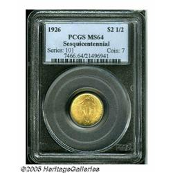 1926 $2 1/2 Sesquicentennial MS64 PCGS. While "on