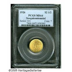 1926 $2 1/2 Sesquicentennial MS64 PCGS. The soft,
