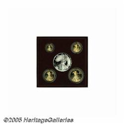 1995 Anniversary Gold Set With 1995-W S$1 Silver 