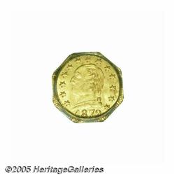 1872 25C Washington Octagonal 25 Cents, BG-722, L
