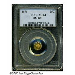 1871 25C Liberty Round 25 Cents, BG-857, High R.4