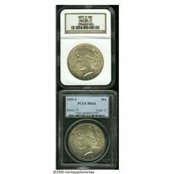 1923-S S$1 MS64 NGC, well struck with satin luste