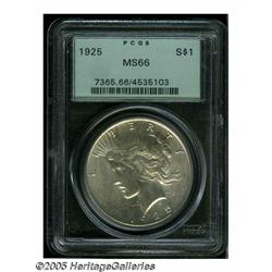 1925 S$1 MS66 PCGS. Medium gold color graces this