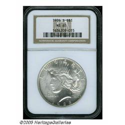 1926-S S$1 MS65 NGC. A brilliant and highly lustr