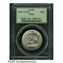 1937 50C Antietam MS64 PCGS. Highly lustrous and 