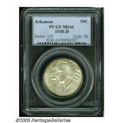 1938-D 50C Arkansas MS66 PCGS. A minimally abrade