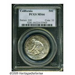 1925-S 50C California MS66 PCGS. A solidly struck