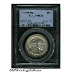 1936 50C Gettysburg MS66 PCGS. Typically sharply 