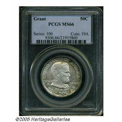 1922 50C Grant no Star MS66 PCGS. Splotches of go