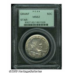 1922 50C Grant with Star MS62 PCGS. Satiny and we