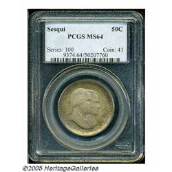 1926 50C Sesquicentennial MS64 PCGS. Lustrous sur