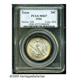 1934 50C Texas MS67 PCGS. Sharply struck and high