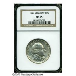 1927 50C Vermont MS65 NGC. Lightly toned with bri
