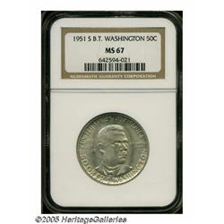 1951-S 50C Booker T. Washington MS67 NGC. Only 7,