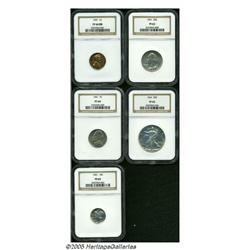 1941 1C Proof Set PR63 to PR66 NGC. The set inclu