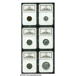 1942 1C Proof Set PR65 to PR66 NGC. The set inclu
