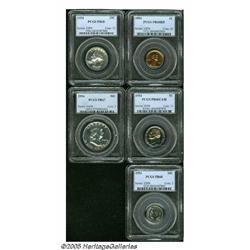 1954 1C Proof Set PR67 to PR68 PCGS. The set incl