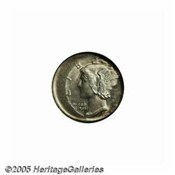 1919-D 10C Mercury Dime--Struck 20% Off Center--M
