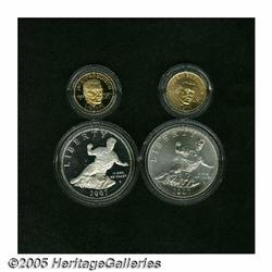 1997 G$5 Jackie Robinson Silver and Gold Proof an