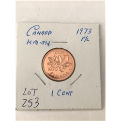 1973 Canada 1 Cent Proof Like Coin