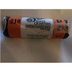 10 Dollar US Mint Roll West Virginia P State Quarters