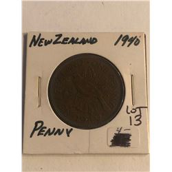 1940 New Zealand One Penny Nice Early Coin