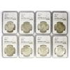 Image 1 : GROUP OF 8 1887 MORGAN SILVER DOLLARS