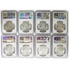 Image 2 : GROUP OF 8 1887 MORGAN SILVER DOLLARS