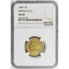 Image 3 : 1849 $5 MOFFAT & CO GOLD NGC AU 50