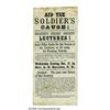 Image 1 : 1862 Broadside Soldier's Relief Society Lectures,