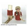 Image 2 : Rare Boy on Skis Victorian Candy Container In nea