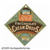 Image 1 : 1880s Triangular Chocolate Drops Sign This sign p