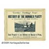 Image 1 : 1879 Advertising Sign for Donner Party Book "Terr