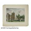 Image 1 : 1860 Birch Print "Back of the State House, Philad