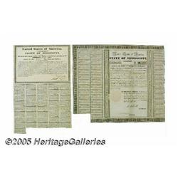 State of Mississippi 1838 Bond Uncancelled bond,