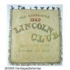 Image 1 : Rare Large 1860 Abraham Lincoln Silk Banner Despi